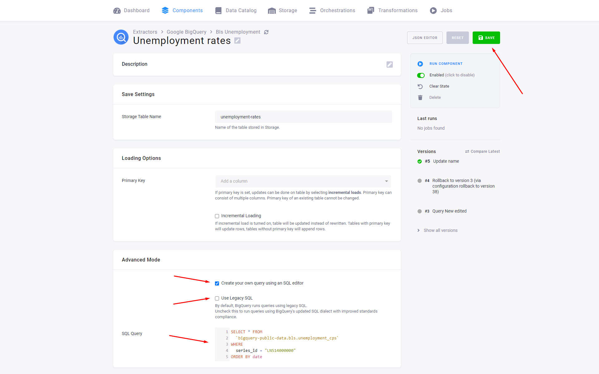 Screenshot - Query Configuration