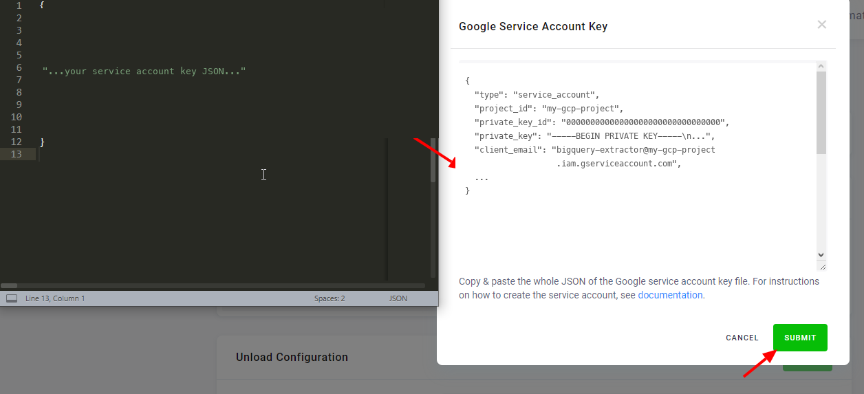 Screenshot - Service Account Copy