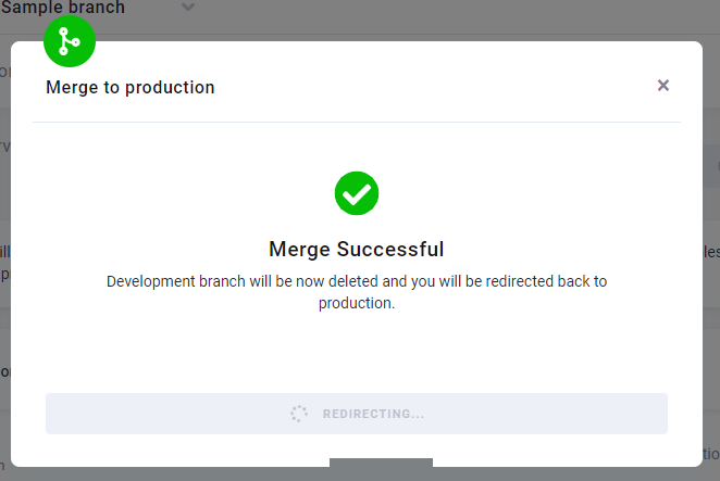 Screenshot - Branch deleted